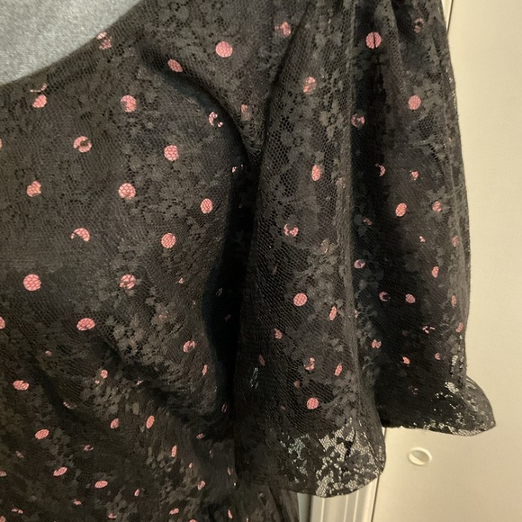 🤍 ILGWU Vintage Polka Dot Lace Dress - Picture 5 of 7